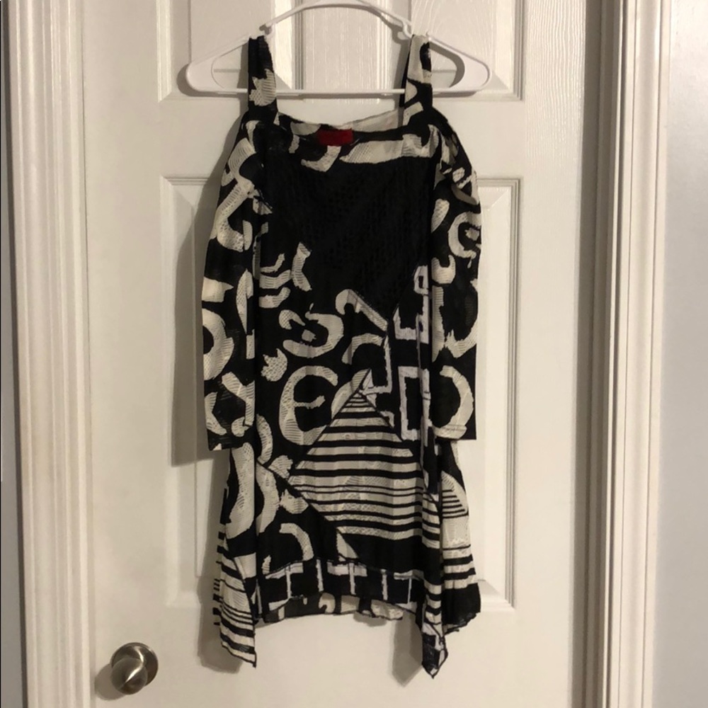 Lior Luxe Oaris tunic open shoulder